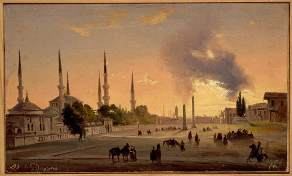 Detail of The Racecourse at Constantinople by Ippolito Caffi