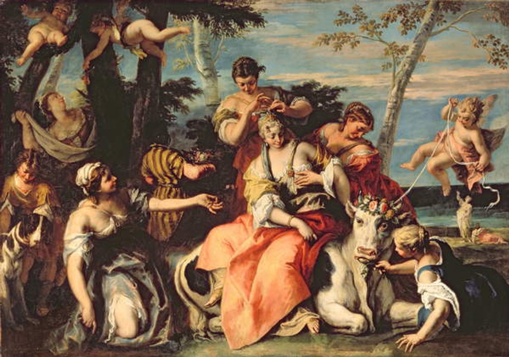 Detail of The Rape of Europa by Sebastiano Ricci
