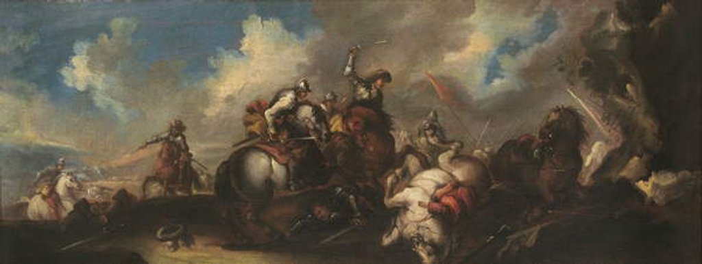 Detail of The Battle of the Cavaliers by Italian School