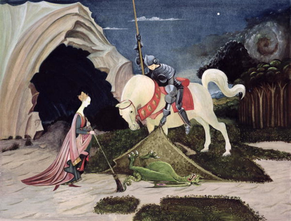Detail of St. George and the Dragon, Five Minutes Later by George Adamson