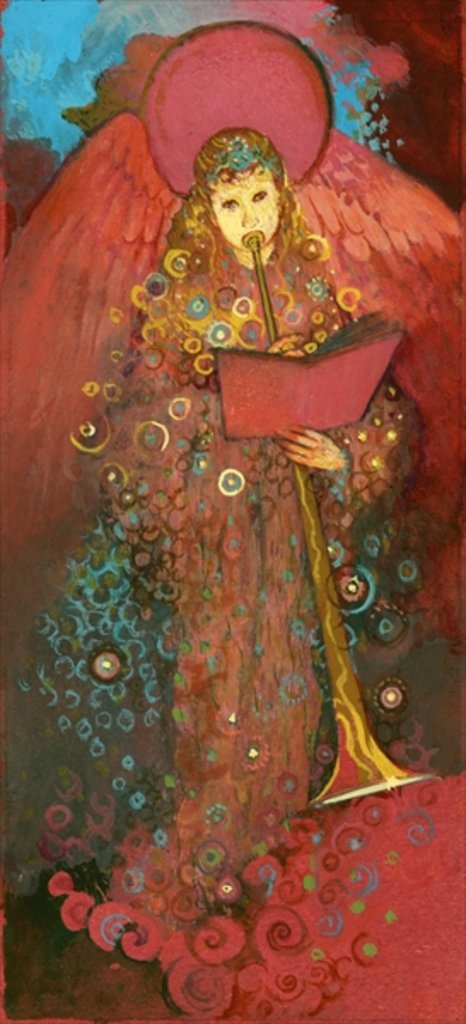 Detail of Angel with Trumpet, 1970s by George Adamson