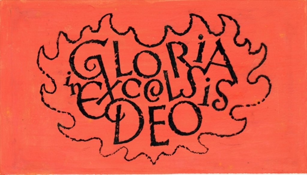 Detail of Gloria in Excelsis Deo,1970s by George Adamson