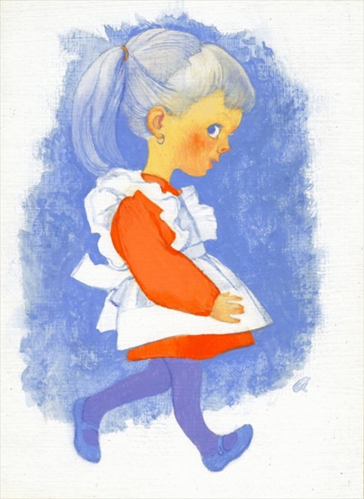 Detail of Little Girl with Apron, 1970s by George Adamson