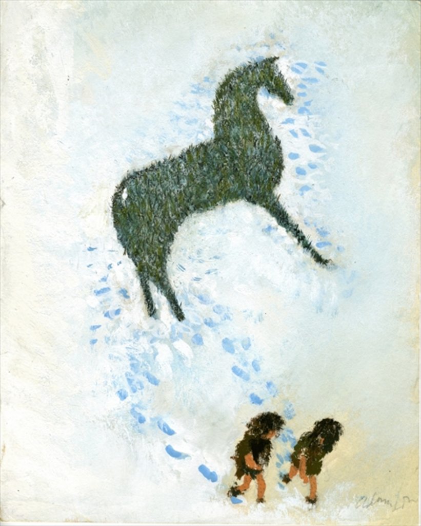 Detail of Not a white horse by George Adamson