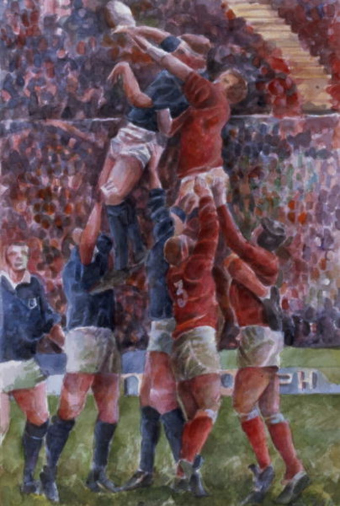 Detail of Rugby International, Wales V Scotland by Gareth Lloyd Ball