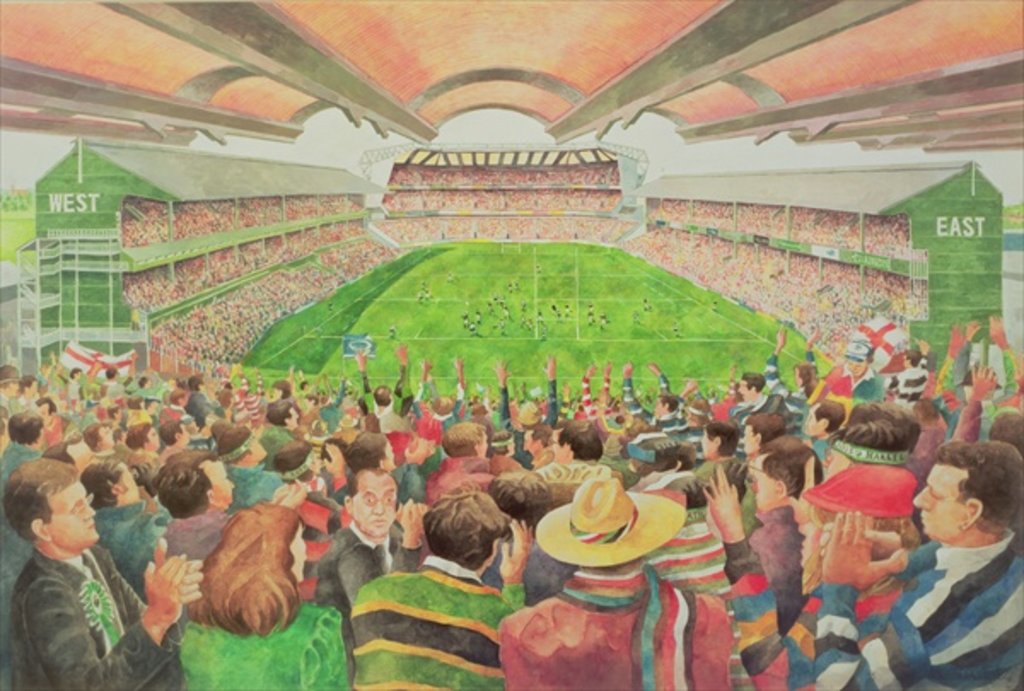 Detail of Twickenham: The Pilkington Cup Final, 1992 by Gareth Lloyd Ball