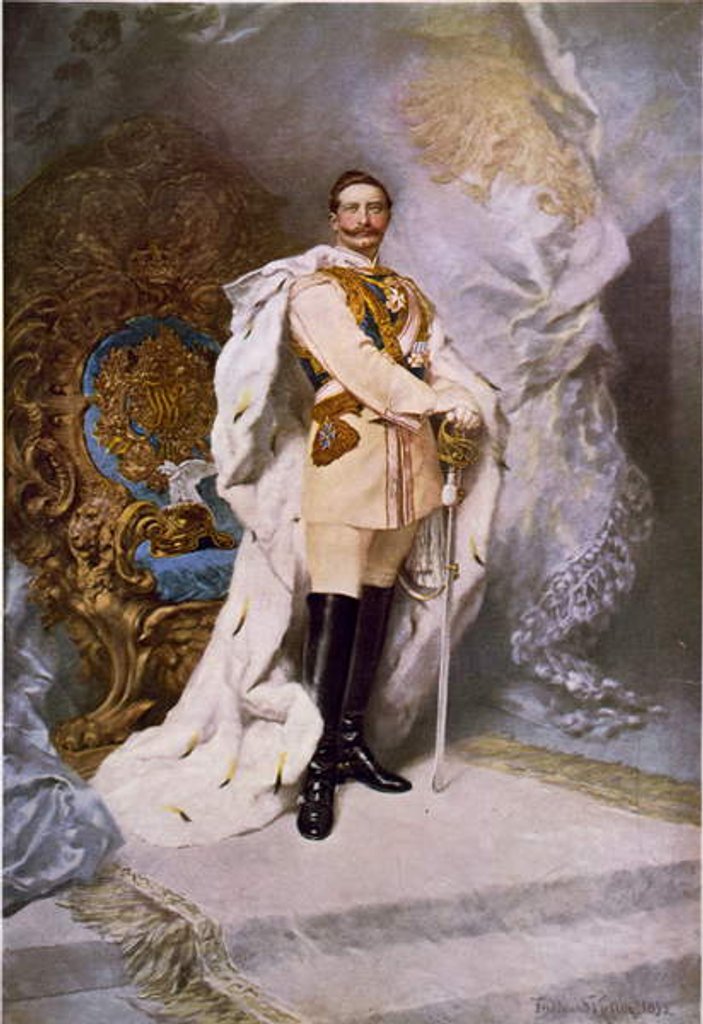 Detail of Wilhelm II, 1893 by Ferdinand Keller