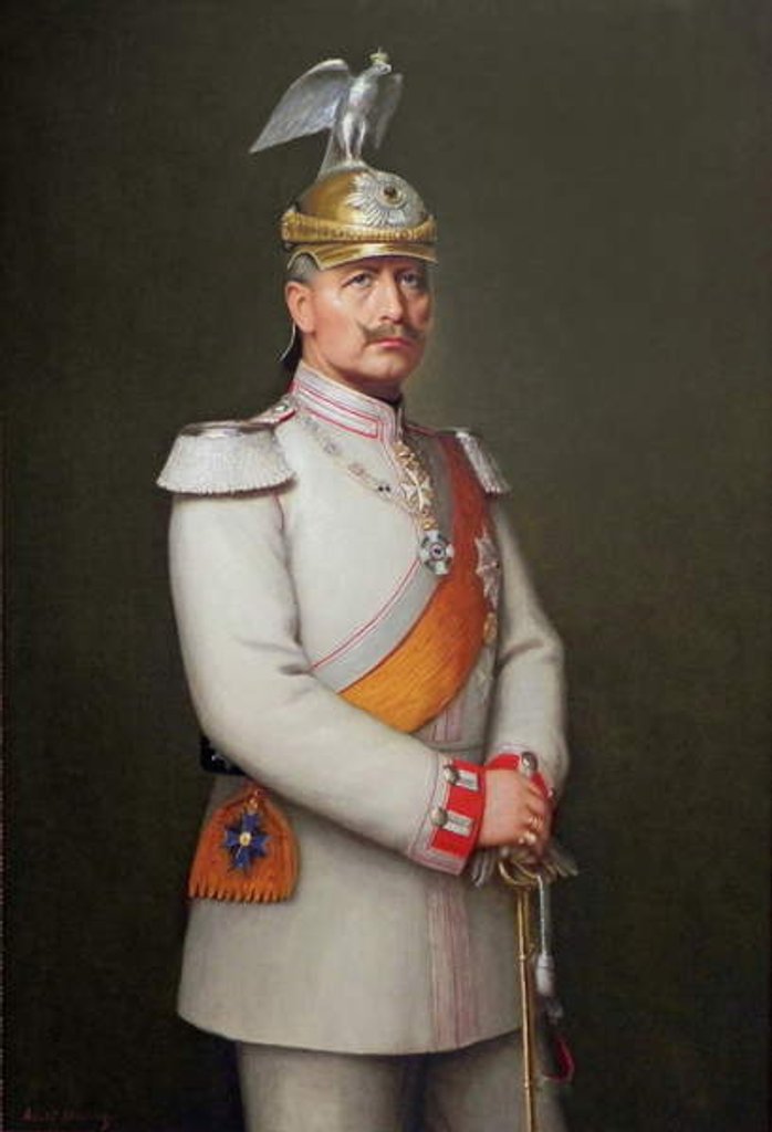 Detail of Kaiser Wilhelm II, 1910 by Adolf Emil Hering