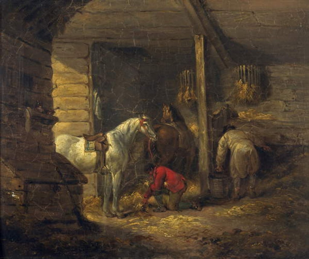 Detail of Stable Scene by George Morland