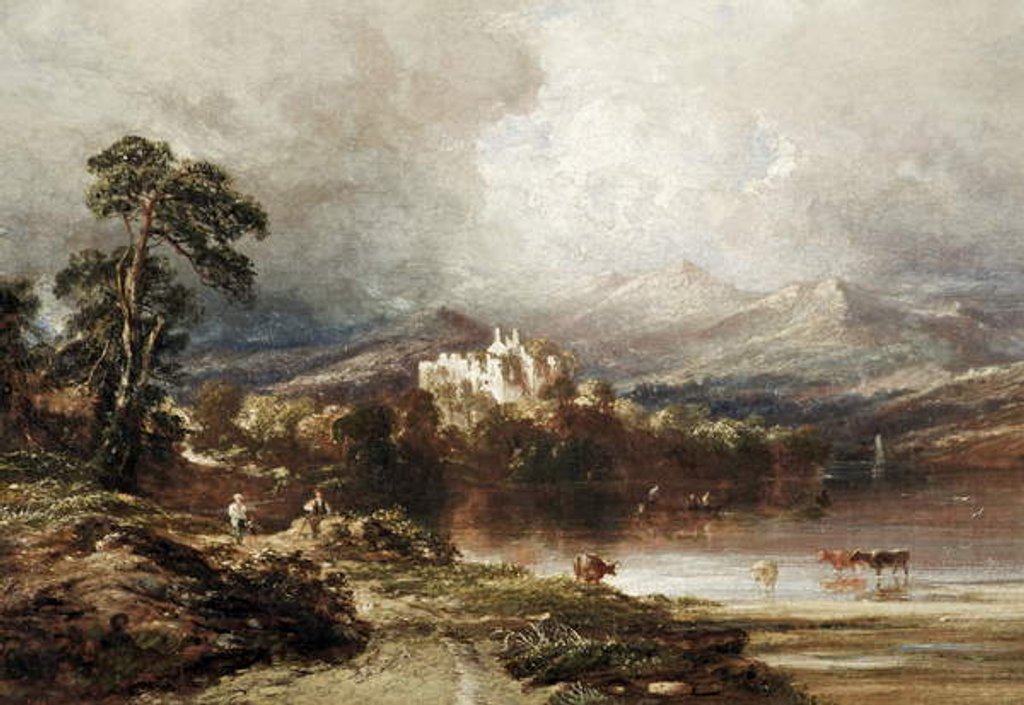 Detail of Dunstaffnage Castle, Argyllshire, Scotland by Anthony Vandyke Copley Fielding