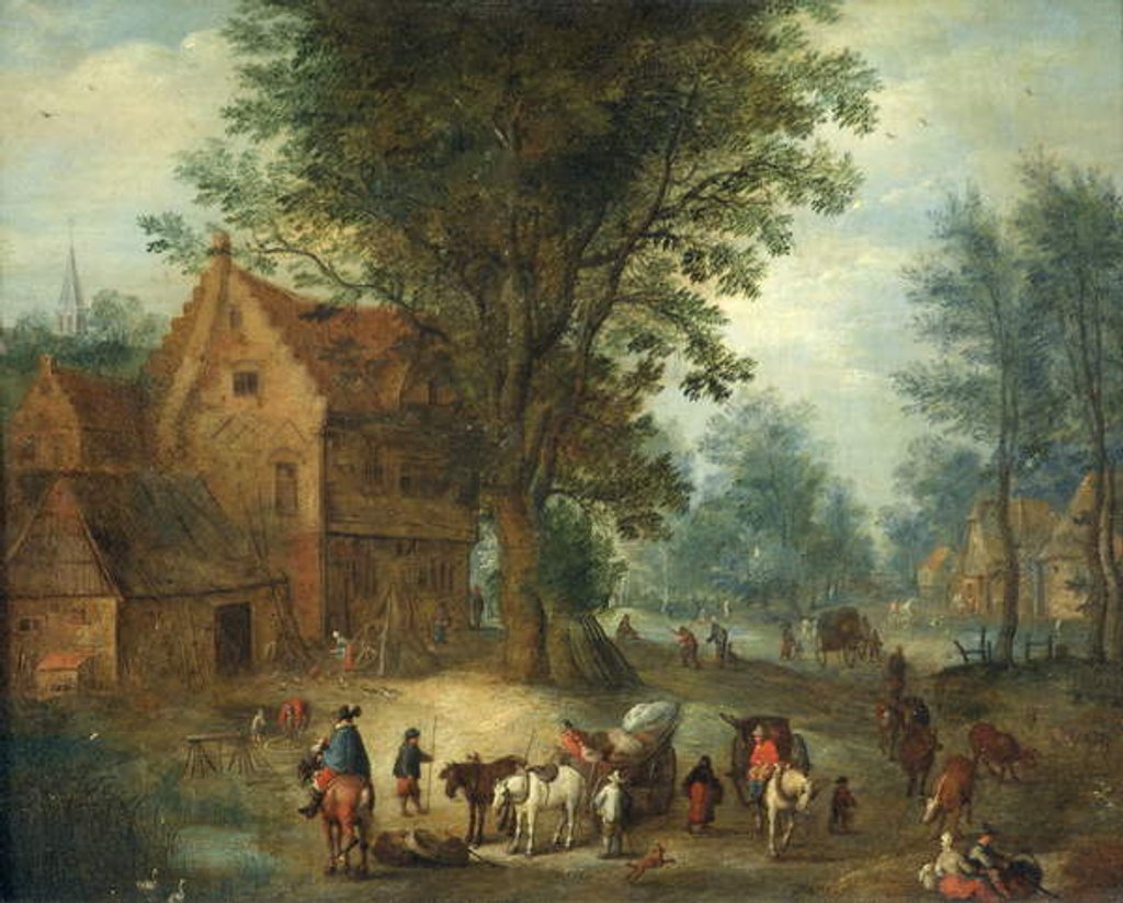 Detail of Village Scene, c.1640-60 by Jan the Elder Brueghel