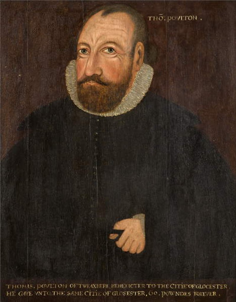 Detail of Thomas Poulton, c.1605 by English School