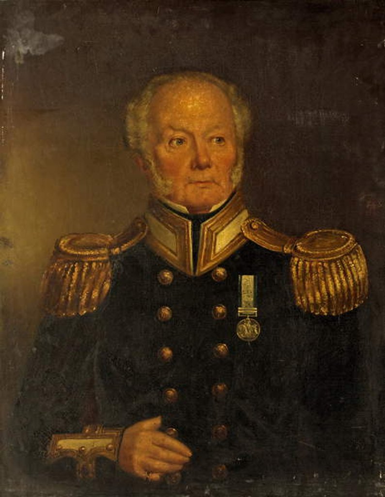 Detail of Captain Patriarche, Royal Navy, c.1850 by English School