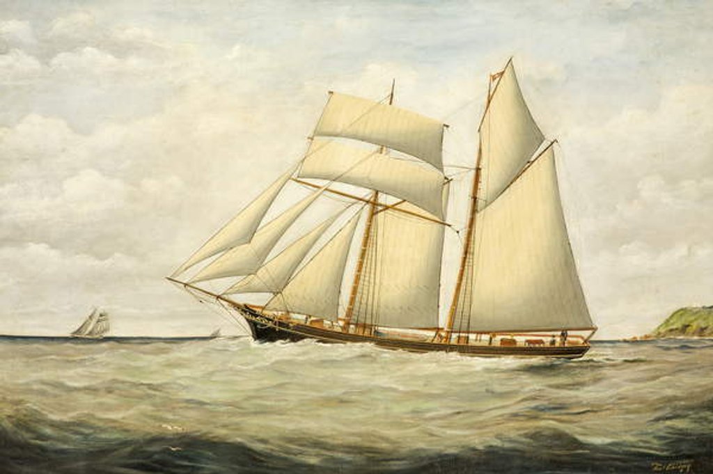 Detail of Schooner Saltram, 1890-1900 by Thomas Chidgey