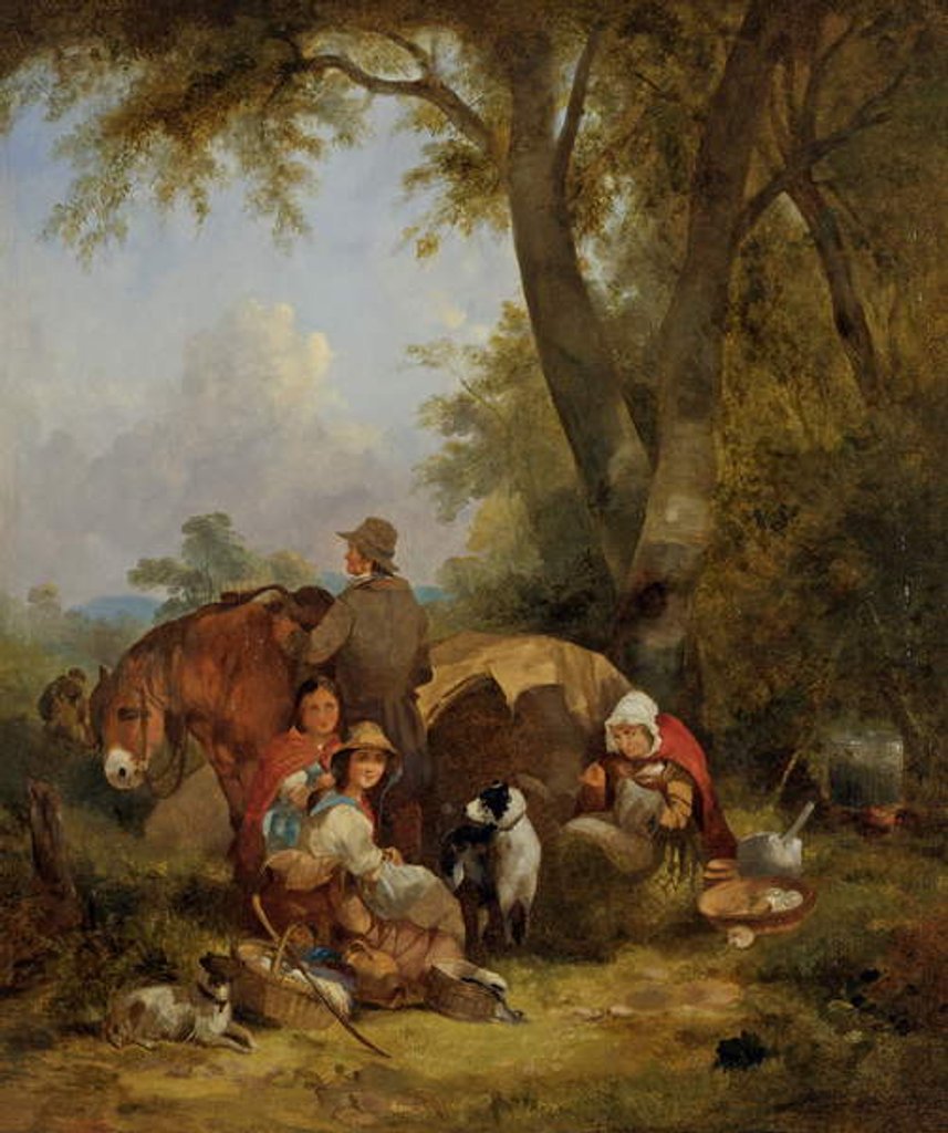 Detail of Gypsy Encampment by William Snr. Shayer