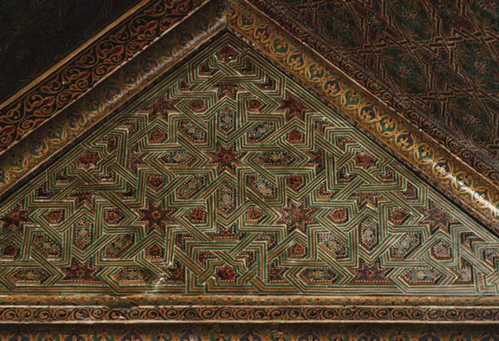 Detail of Kasbah of Thamiel glaoui, ceiling detail by School Moroccan