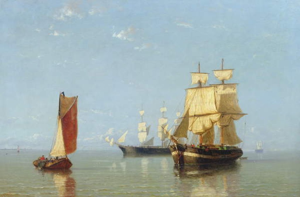 Detail of Shipping Scene, 1880 by Joannes Frederick Schutz