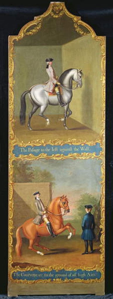Detail of The Passage to the Left against the Wall and The Courvette etc, tis the Ground of all High Airs, c.1750 by Thomas of Pall Mall Butler