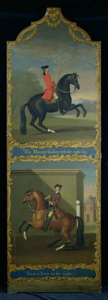 Detail of The Manege Gallop with the Right Leg, and Terre a Terre to the Right, c.1750 by Thomas of Pall Mall Butler