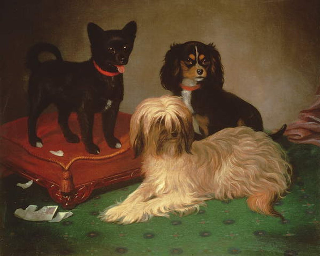 Detail of Three dogs by William Elsob Marshall
