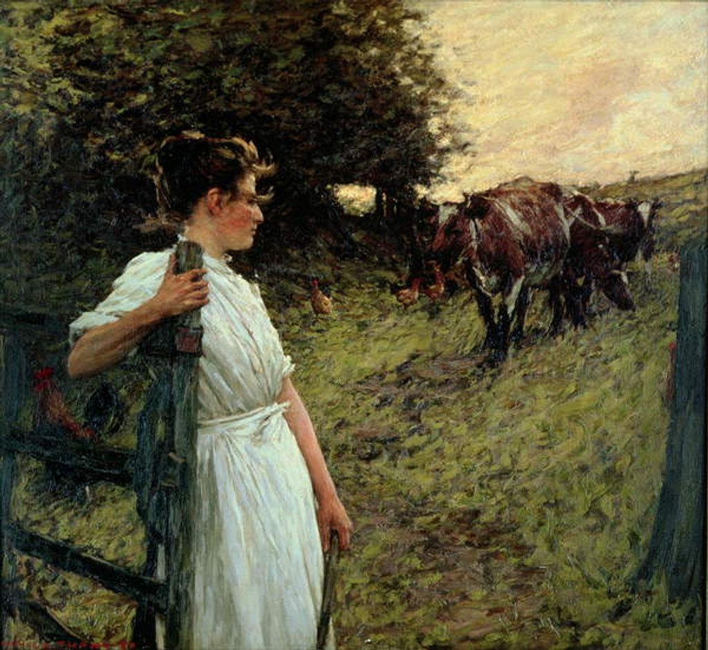 Detail of The Farmer's Daughter, 1890s by Henry Herbert La Thangue