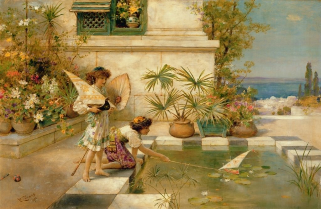 Detail of Children Playing with Boats, 1900 by William Stephen Coleman