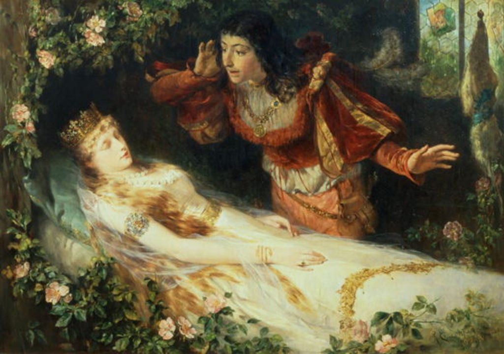 Detail of Sleeping Beauty, 1881 by Richard Eisermann