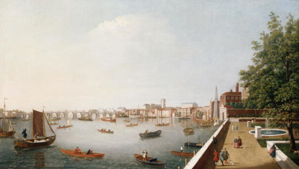 Detail of View of the River Thames from the Adelphi Terrace by William James