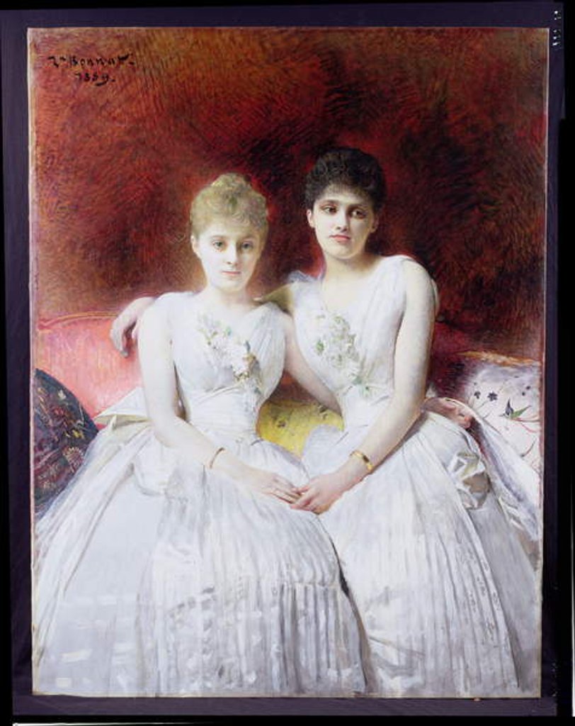Detail of Portrait of Marthe and Terese Galoppe, 1889 by Leon Joseph Florentin Bonnat