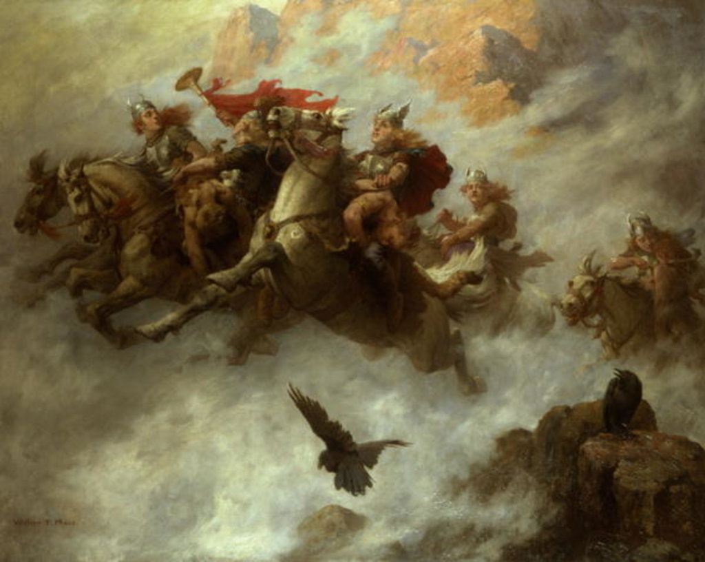 Detail of The Ride of the Valkyrie, 1890 by William T. Maud