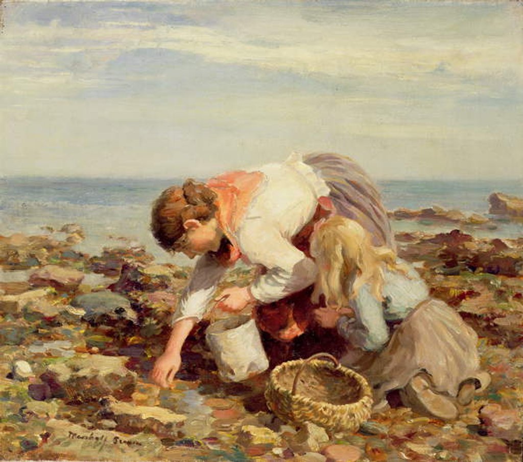 Detail of Collecting Shells by William Marshall Brown