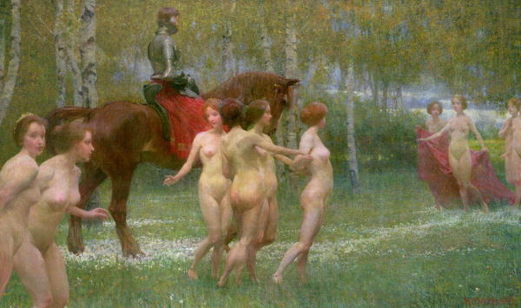 Detail of The Knight's Dream, 1902 by Richard Mauch