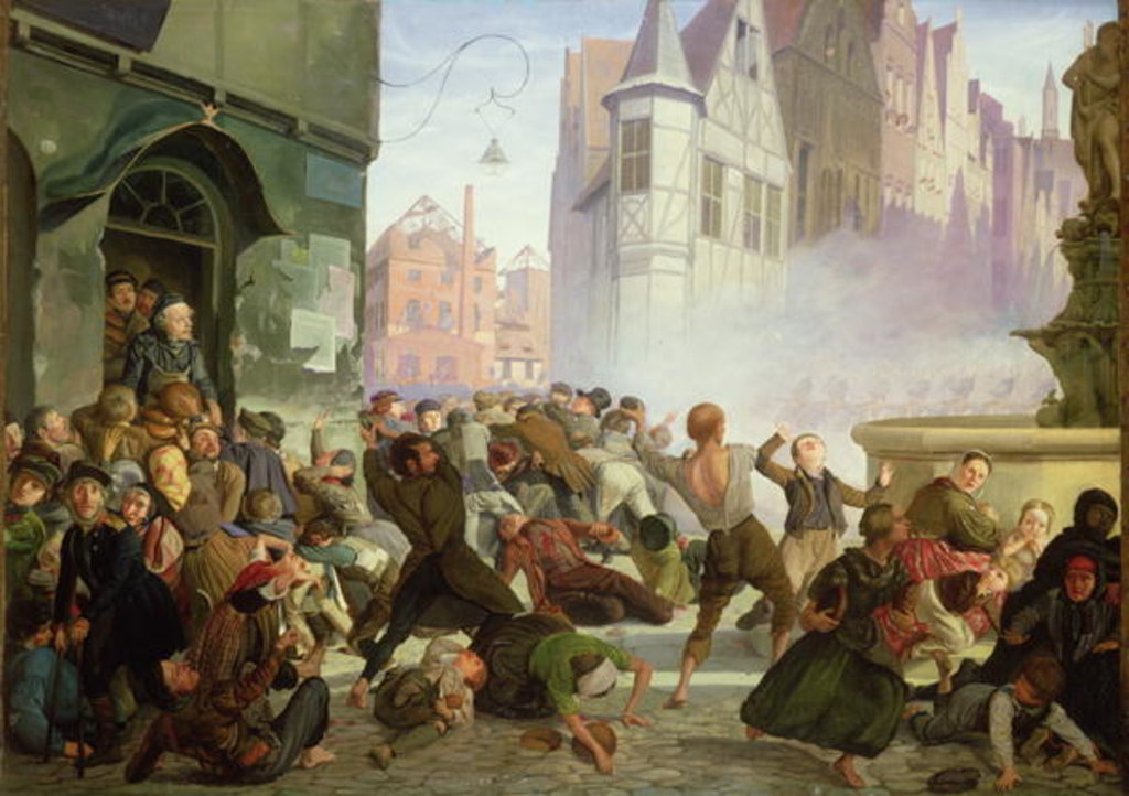 Detail of The Riot by Philipp Hoyoll