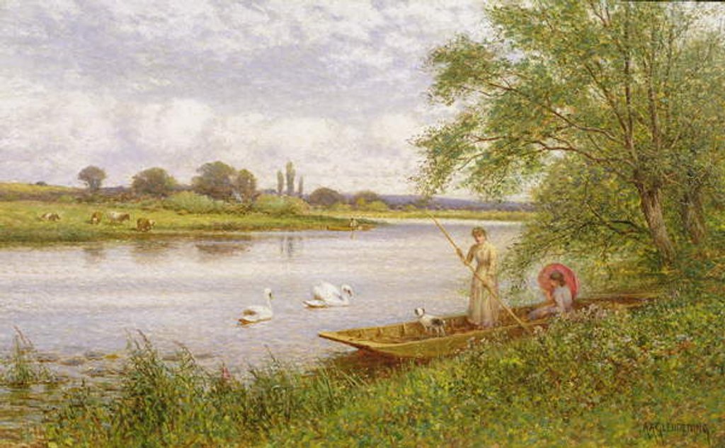 Detail of Ladies in a Punt by Alfred Jr. Glendening