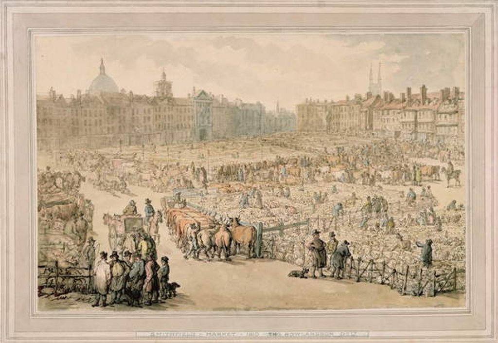 Detail of Smithfield Market, 1810 by Thomas Rowlandson
