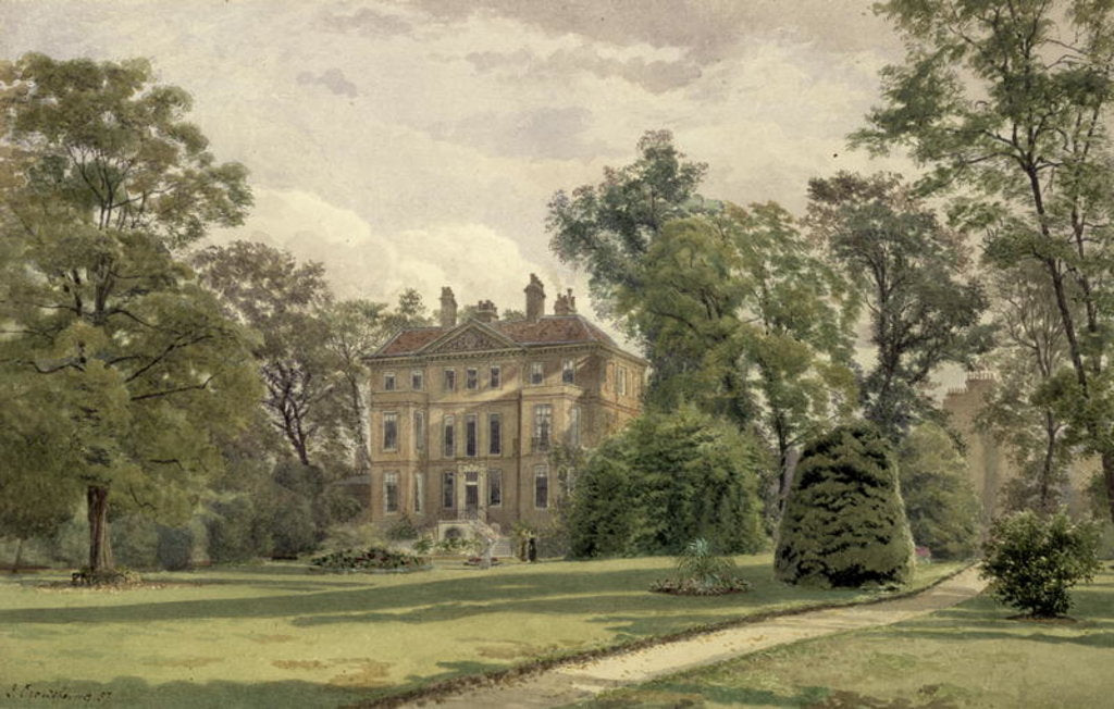 Detail of View of the Garden Front at Wandsworth Manor House, St. John's Hill, 1887 by John Crowther