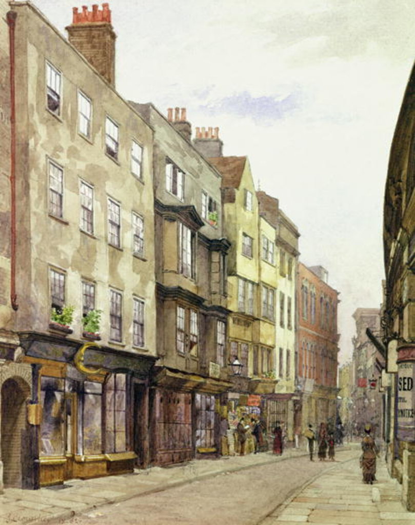 Detail of Holywell Street Looking West, 1882 by John Crowther