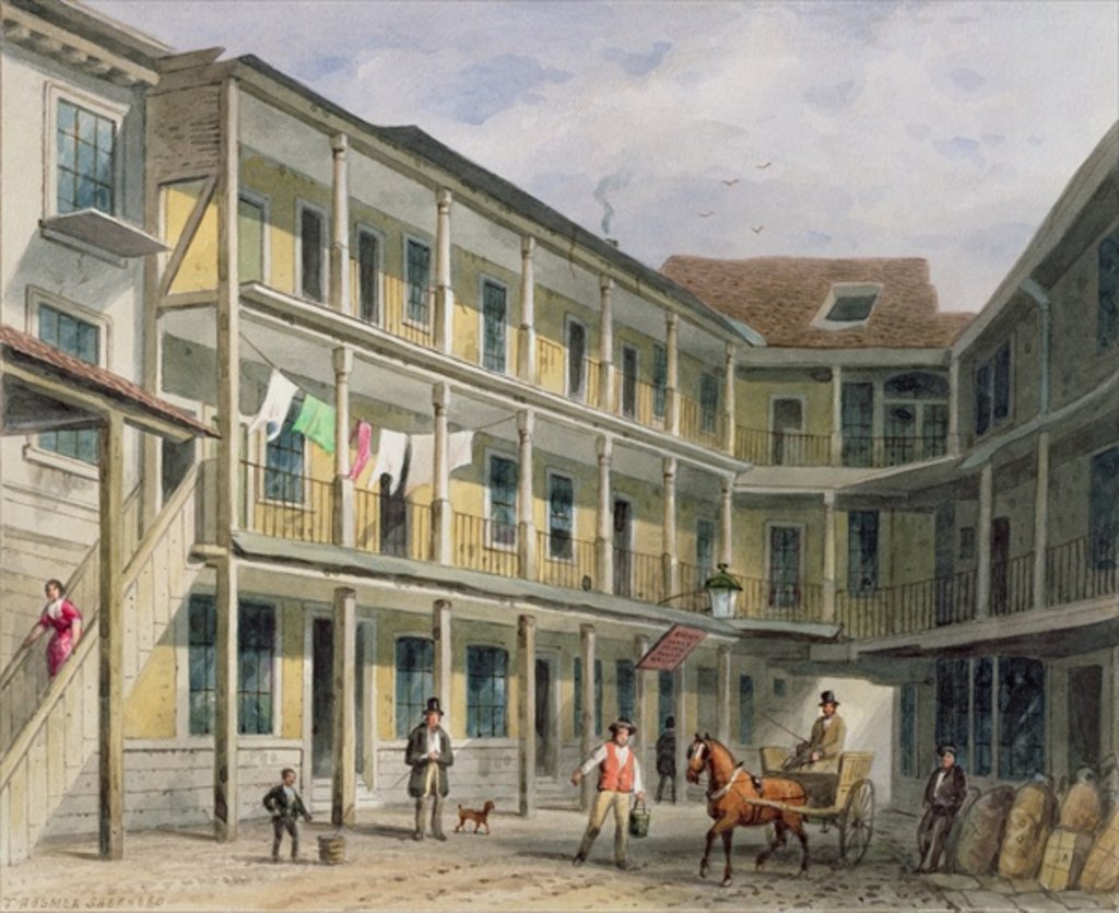 Detail of View of Blue Boar Inn yard, no.30 Aldgate, c.1850 by Thomas Hosmer Shepherd