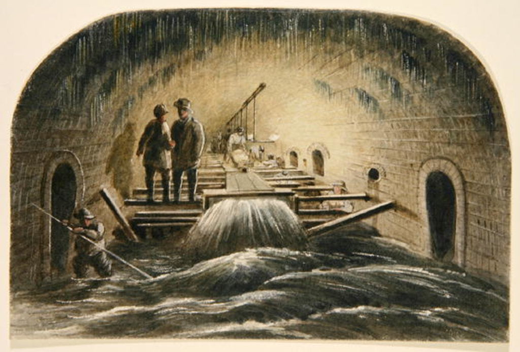 Detail of The Fleet Sewer, c.1840 by English School