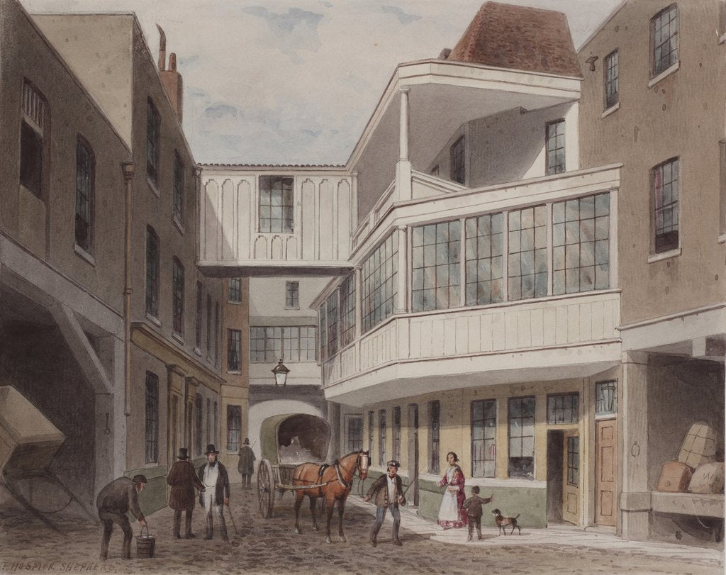 Detail of View of the Cross Keys Tavern, Wood Street, c.1850 by Thomas Hosmer Shepherd