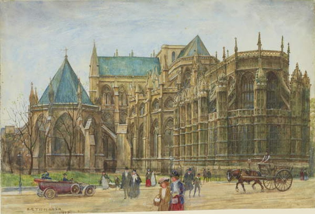 Detail of View of the Chapel of Henry VII at Westminster Abbey, 1913 by Henry Edward Tidmarsh