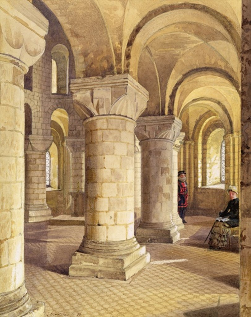 Detail of Interior View of St. John's Chapel, Tower of London, 1883 by John Crowther