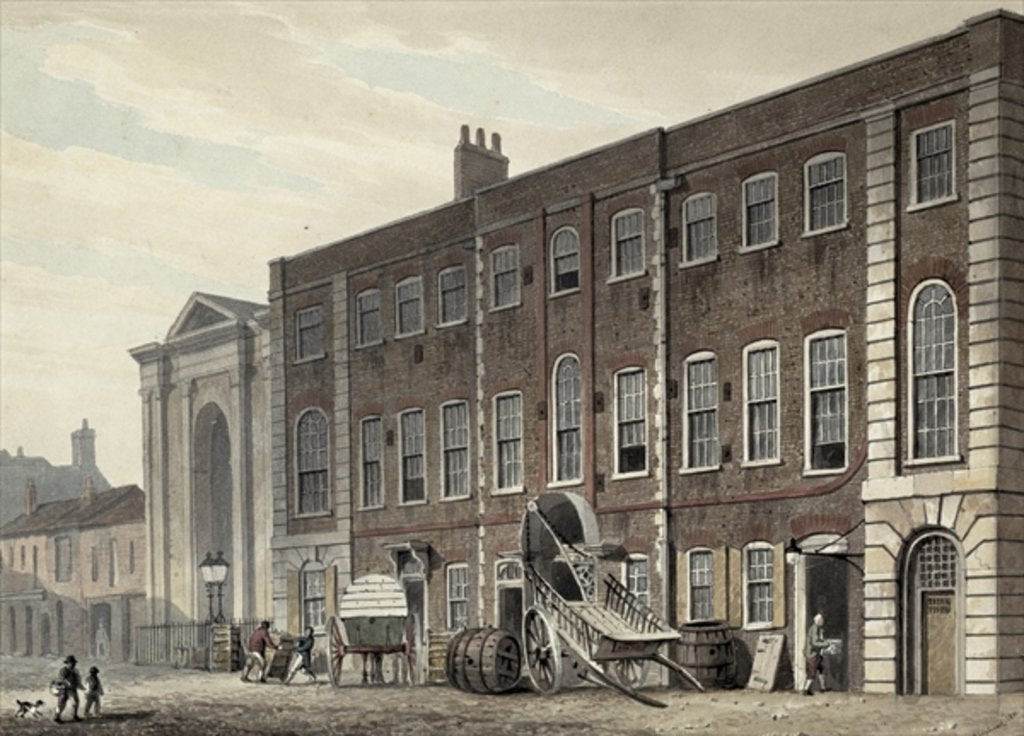 Detail of Lincoln's Inn Fields Theatre, 1811 by George Shepherd