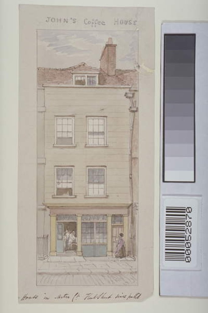 Detail of View of Mitre Court, Fleet Street, showing John's Coffee House, c.1850 by James Findlay
