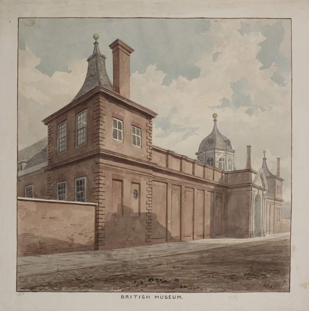 Detail of View of the British Museum, Holborn, c.1807 by Frederick Nash