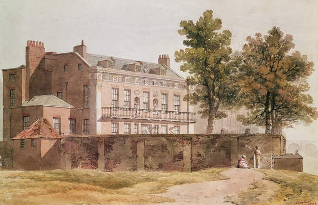 Detail of View of Grosvenor House at Millbank, 1809 by George Shepherd