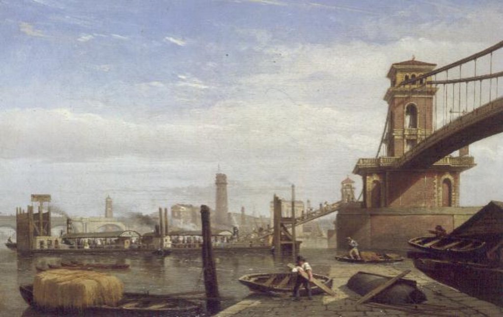 Detail of Hungerford Pier, c.1850 by English School