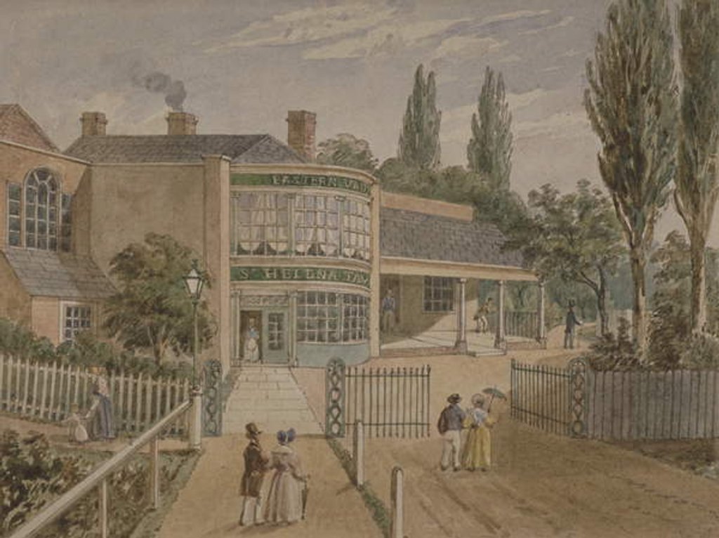 Detail of St Helena tea-gardens, Lower Road, Rotherhithe, c.1860 by English School