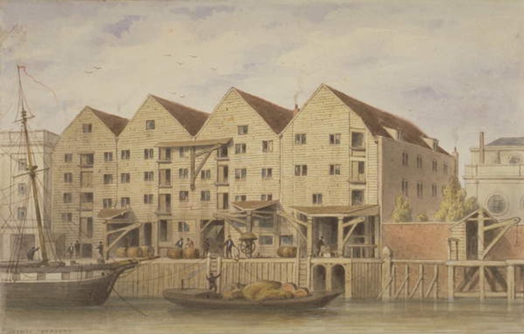 Detail of View of Chamberlain's Wharf, Tooley Street, 1846 by English School
