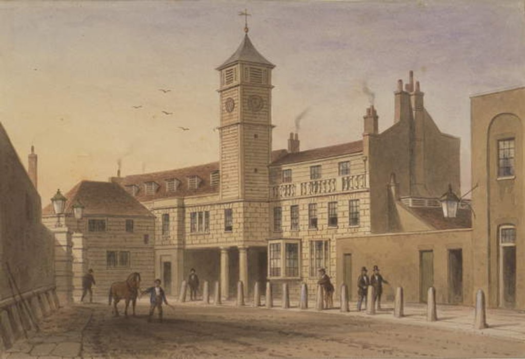 Detail of View of Bridge House in Bridge Yard, Tooley Street, 1846 by English School